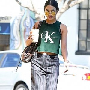 Calvin Klein green muscle tee crop top